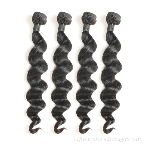 Cheap Brazilian Loose Wave Hair Weave Bulk Bundles, CuticalAligned Loose Wave Hair Extensions Brazilian hair in Brazil